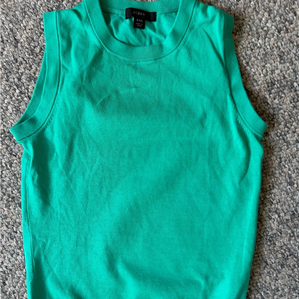 J.Crew Green Sleeveless Top